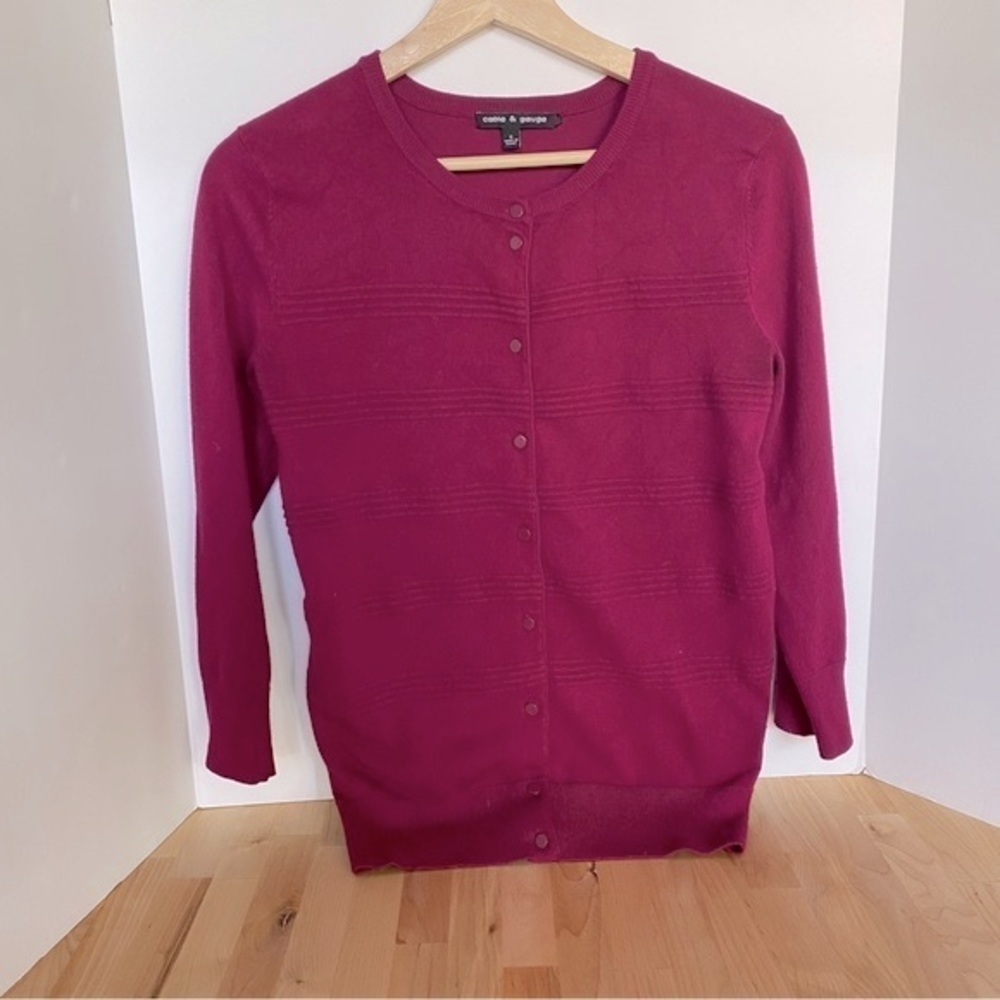 Cable & Gauge | Mulberry Ribbed Cardigan Women’s Small S